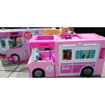 Barbie Dreamcamper Auto Choche Casa Lancha Tobogan 3 En 1 60 piezas
